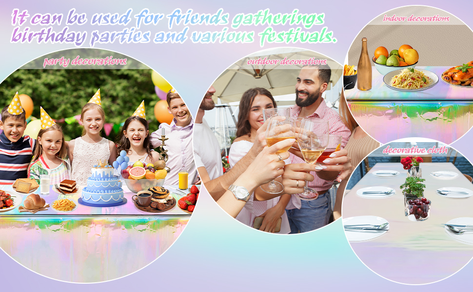 pastel table cloths for parties