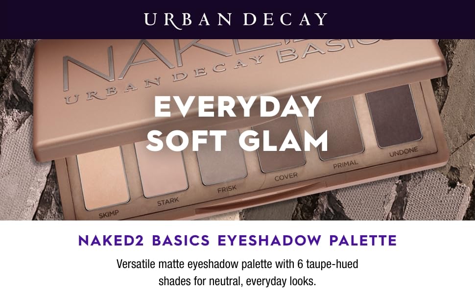 urban decay naked 2 basics eyeshadow mini palette travel size matte neutral brown taupe blend