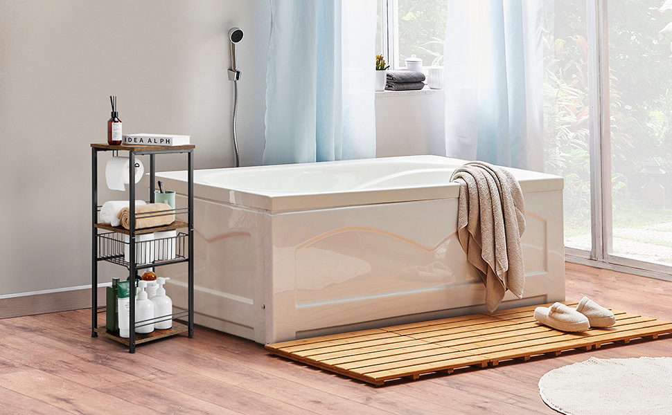 Bathroom Shelf Freestanding Bathroom Storage Cabinet with Drawer Toilet Paper Storage Stand