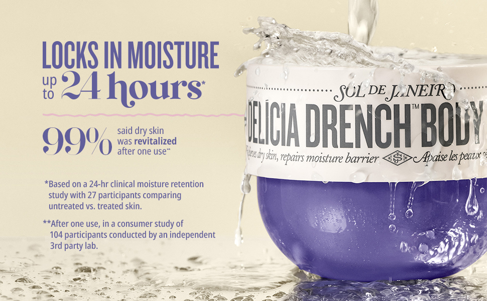 Locks in Moisture up to 24 hours