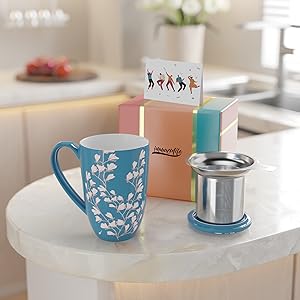 tea cup with infuser and lid