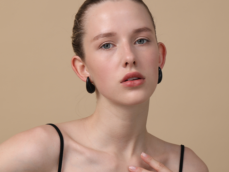 black earrings