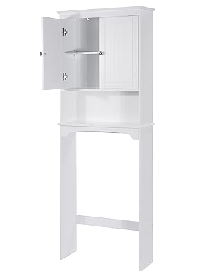 Spirich Home Bathroom Shelf Over-The-Toilet, Bathroom SpaceSaver, Bathroom Storage Cabinet Organizer