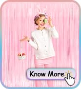 Pastel Pink Party Backdrop Decoration - GREATRIL Foil Fringe Streamers for Baby Shower/Donut/Cowg...