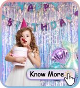 Iridescent Party Streamers Backdrop - GREATRIL Neon Transparent Holographic Tinsel Foil Fringe Cu...