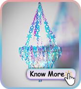 Iridescent Chandelier Hanging Decoration - GREATRIL Dazzling Chandelier for Room Decor/Dinner/Fro...