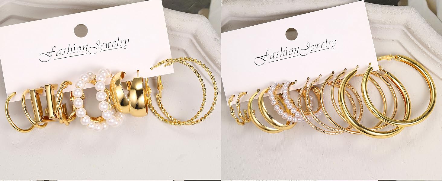 gold earrings