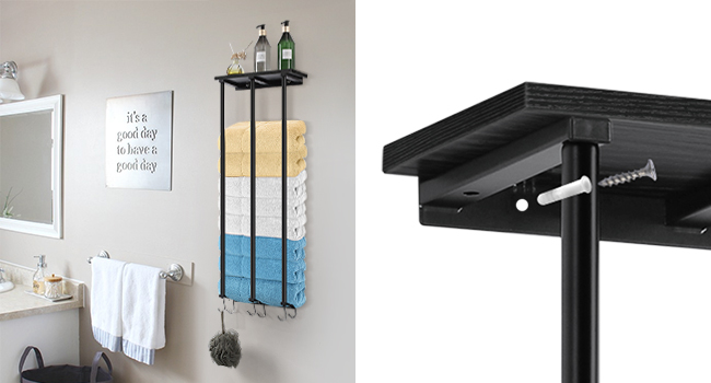 towel racks for bathroom wall mounted