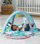 Infantino 5-in-1 Epic Developmental Learning Gym - 3 Play Modes, 5 Must-Have Baby Basics, Prop-Up...