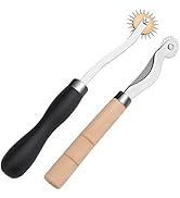 LUNARM 2 PCS Tracing Wheel - Professional Stitch Marking Spacer, 4mm and 2mm Leather Needle Point...