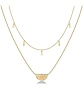 PAVOI 14K Gold Plated Layering Necklaces | Stylish Minimalist Design Pendant Necklaces | Butterfl...