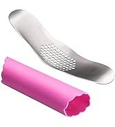 Fu Store Garlic Press 304 Stainless Steel Garlic Rocker Mincer Bonus Food Grade with Silicone Pee...