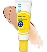 Bliss Tinted Sunscreen | Block Star Face Sunscreen | SPF 30 | 100% Mineral Sunscreen | Non-Greasy...