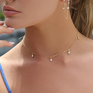 gold choker necklaces