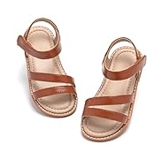 Otter MOMO Girls Sandals Open Toe Princess Flat Sandals with Ruffle Summer Sandals