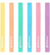 Aesthetic Cute Pastel Highlighters Set: 6 Assorted Colors Pens No Bleed Bible Markers Office Desk...