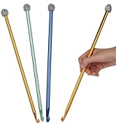 Coopay Tunisian Crochet Hooks 9mm 10mm 11mm Large Tunisian Crochet Hook Set, 3PCS Extra Long Croc...