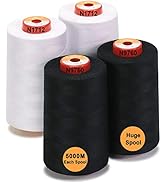 New brothread - 30 Options - 4 Large Cones of 5500Y (5000M) Each All Purpose Spun Polyester Threa...
