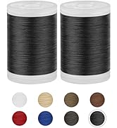 Extra Strong Upholstery Thread,FIVEIZERO Black 330 Yards Bonded Nylon Thread for Denim Leather,Cr...