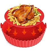 Fu Store Air Fryer Silicone Pot & Liner, Reusable 8.5" Food Safe Air fryers Oven Accessories, Rep...