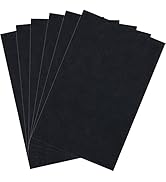 Caydo 6 Pieces Aida Cloth 14 Count Black Cross Stitch Fabric Cotton Embroidery Fabric for Needlew...