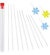 9Pcs Beading Needles, 3 Sizes Embroidery Needle Extra Fine Thin Beading Needles Big Eye Beading N...