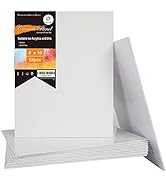 CONDA Canvas Panels 8 x 10 inch, 12 Pack, Primed, 100% Cotton, Artist Quality Acid Free Canvas Bo...