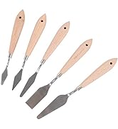 CONDA Palette Knife Painting Tools Metal Knives Wood Handle (5 Piece)