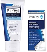 Panoxyl Acne Wash 4% Bundle with PM Patches, Cleanser