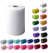 Craft And Party, Tulle Fabric Roll 6" by 100 Yards (300 ft) White Fabric Tulle Spool for DIY Tutu...