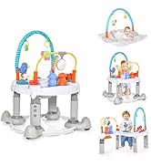 INFANS Baby Bouncer Activity Center, 5 in 1 Toddler Bouncing Activity Saucer Playtime Mat Activit...