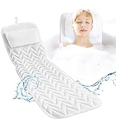 INMORVEN Bath Pillows for Tub,Full Body Non-Slip Bathtub Pillow, Quick Drying Bathtub Mat, 5D Upg...