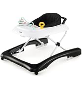 INFANS Foldable Baby Walker, 3 in 1 Toddler Leaning-Seated Walk-Behind with Removable Toy, Adjust...