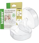 haakaa Nippleshield Silicone Nipple Shields for Breastfeeding with Carry Case Ultra-Thin Super-So...