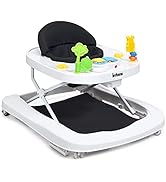 INFANS Foldable Baby Walker, 3 in 1 Toddler Walker Bouncer, Learning-Seated, Walk-Behind, Music, ...