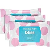 Bliss Makeup Melt Oil-Free Makeup Remover Cleansing Wipes x3