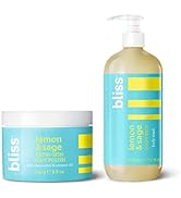 Lemon Love Exfoliating Duo: Bliss Soapy Suds Body Wash & Body Scrub with Shea Butter and Coconut ...