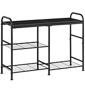 OYEAL Shoe Rack Bench for Entryway Shoe Organizer Free Standing Industrial Shoe Storage Shelf wit...