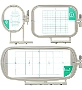 New brothread Embroidery Machine Hoop 3 in 1 Set (SA431+SA432+SA434) for Brother SE625 SE600 SE42...