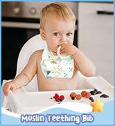 Muslin Baby Teething Bibs Bandana Drool Bibs with Teether Toys, Cotton Feeding Bibs