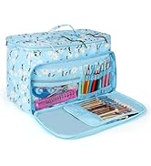 Coopay Yarn Storage Bag Large Knitting Bag, Upgraded Crochet Bag Multi-Compartment Crochet Knitti...
