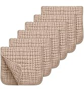 Looxii Muslin Burp Cloths 100% Cotton Muslin Cloths Large 20''x10'' Extra Soft and Absorbent 6 Pa...