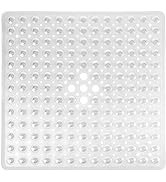 Yimobra Shower Mat for Bathtub, 21 x 21 Inches Bath Tub Square Mats, Non-Slip with Drain Holes, S...