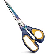 Scissors, QMVESS 9.5 Inch Premium Fabric Scissors Heavy Duty Multi-Purpose Sewing Scissors Titani...