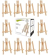 CONDA 12 Pcs 12" Tabletop Display Easel, Portable A-Frame Tripod Display Easel for Painting Party...