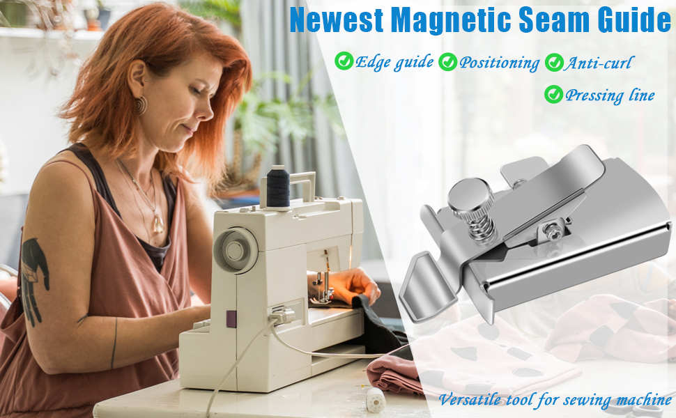 magnetic seam guide for sewing machine