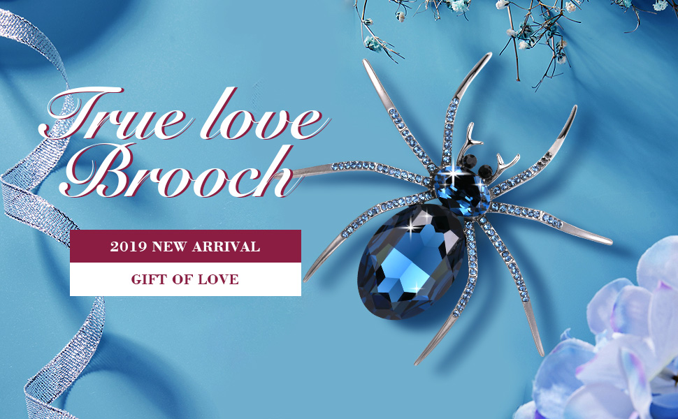 Spider Brooch Pins Elegant with Swarovski Crystal Rhinestone Women's Brooches & Pins