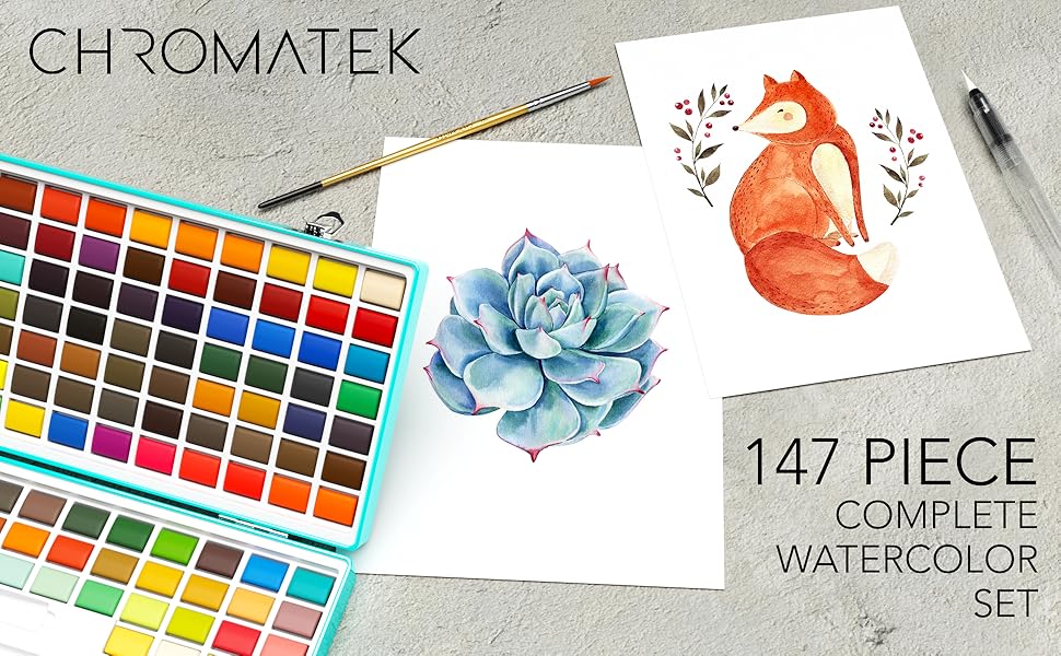 watercolor pans by chromatek, best watercolor paint set