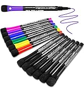 Magnetic Dry Erase Markers Fine Tip, 7 Colors (12 Pack) White Board Markers Dry Erase Marker with...