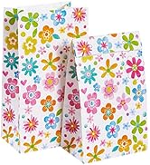 SUNCOLOR 30 Pack Floral Party Favor Bags Goodie Bags for Kids Birthday Party Gift Bags/Easter day